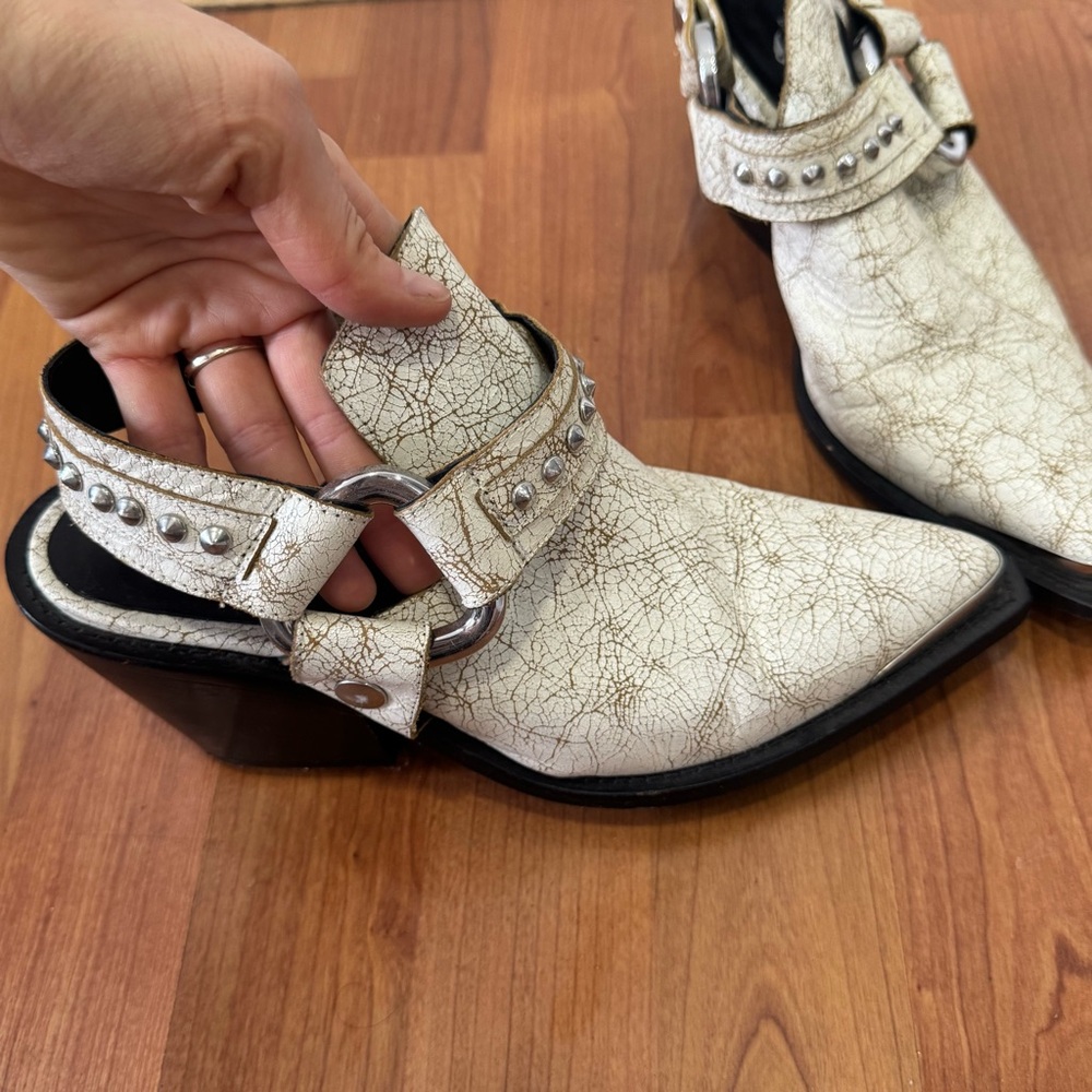 ZADIG & Voltaire Studded Western White Sandals